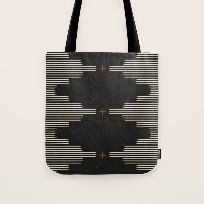 Southwestern Minimalist Black & White Tote Bag Gallery Image 1
