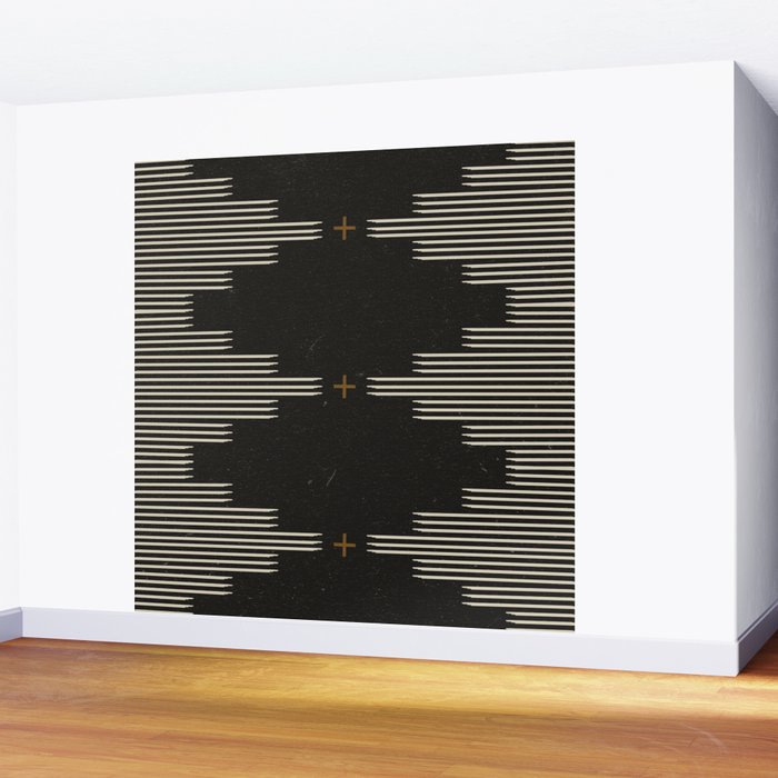 Southwestern Minimalist Black & White Wall Mural Gallery Image 2