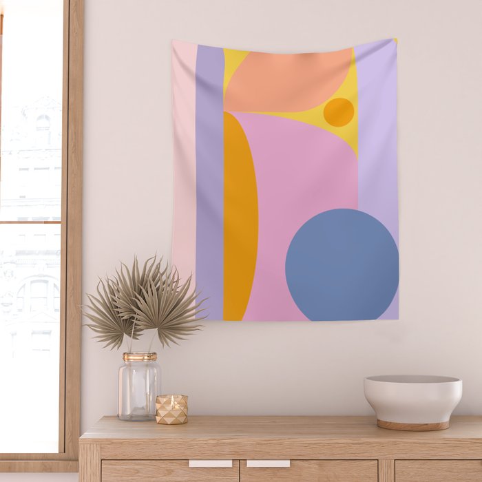 Pink and Lavender 01 Wall Tapestry Gallery Image 2