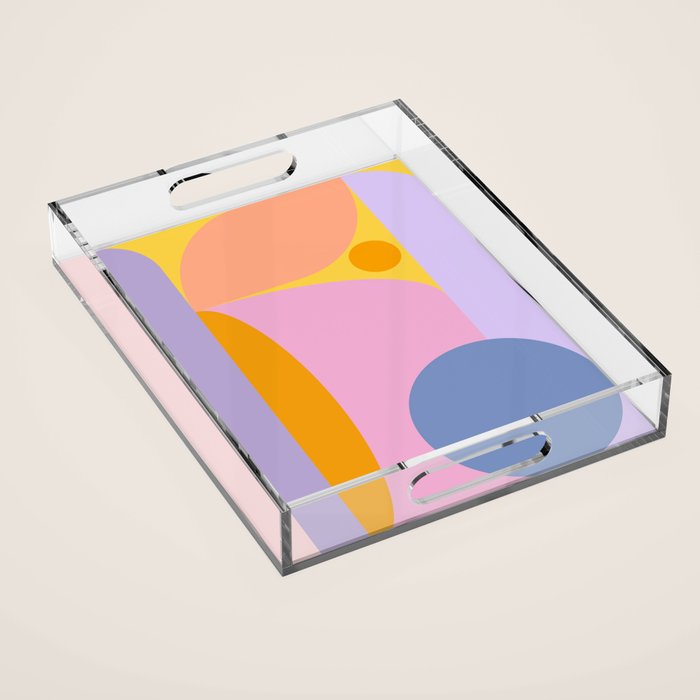 Pink and Lavender 01 Acrylic Tray Gallery Image 1