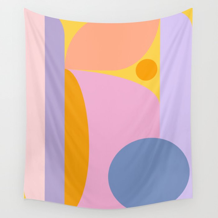 Pink and Lavender 01 Wall Tapestry Gallery Image 4