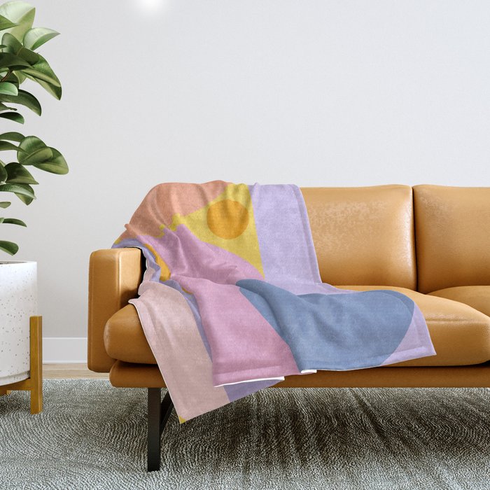 Pink and Lavender 01 Throw Blanket Gallery Image 1