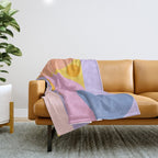 Pink and Lavender 01 Throw Blanket Gallery Image 1