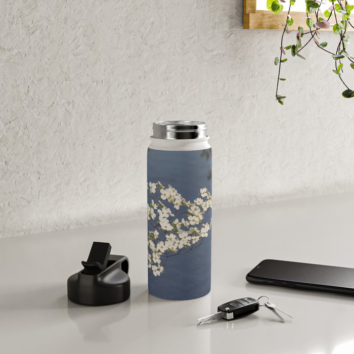 Dogwoods at the Lake x White Dogwoods in Bloom Photography Water Bottle Gallery Image 4