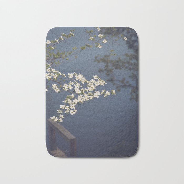 Dogwoods at the Lake x White Dogwoods in Bloom Photography Bath Mat Gallery Image 1