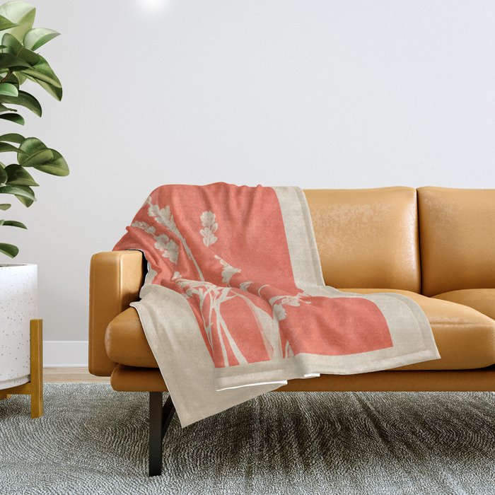 Plant Imprints 2 Throw Blanket Gallery Image 1