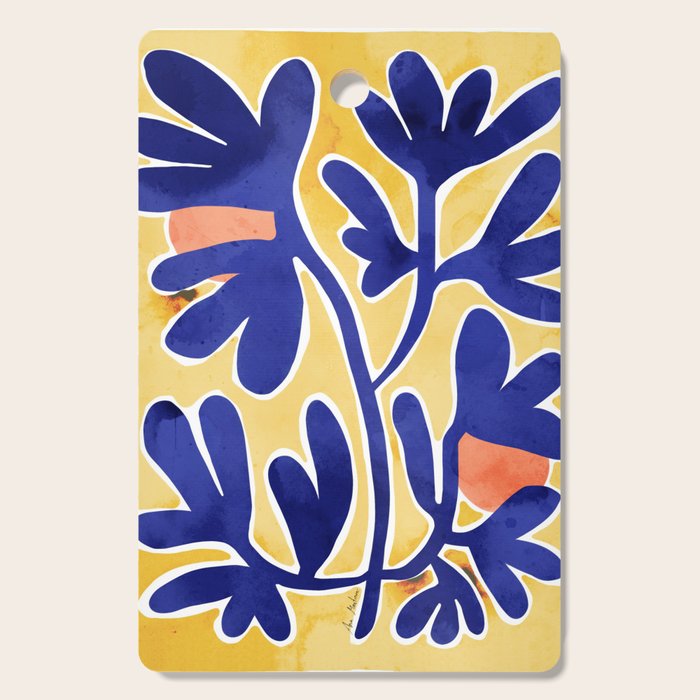 Inspiration Matisse blue leaves Cutting Board Gallery Image 1