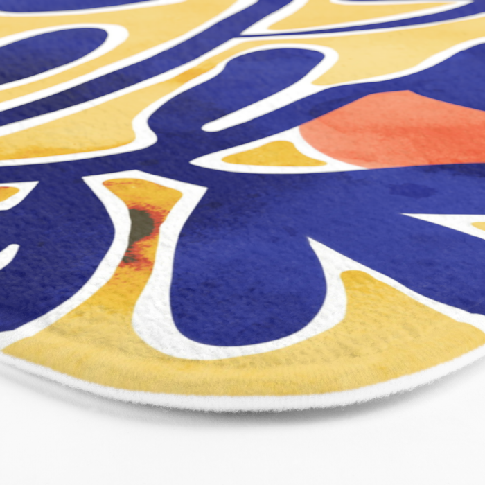 Inspiration Matisse blue leaves Bath Mat Gallery Image 3