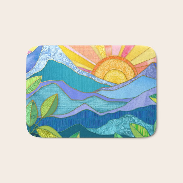 Sunset Through The Leaves Bath Mat Gallery Image 1