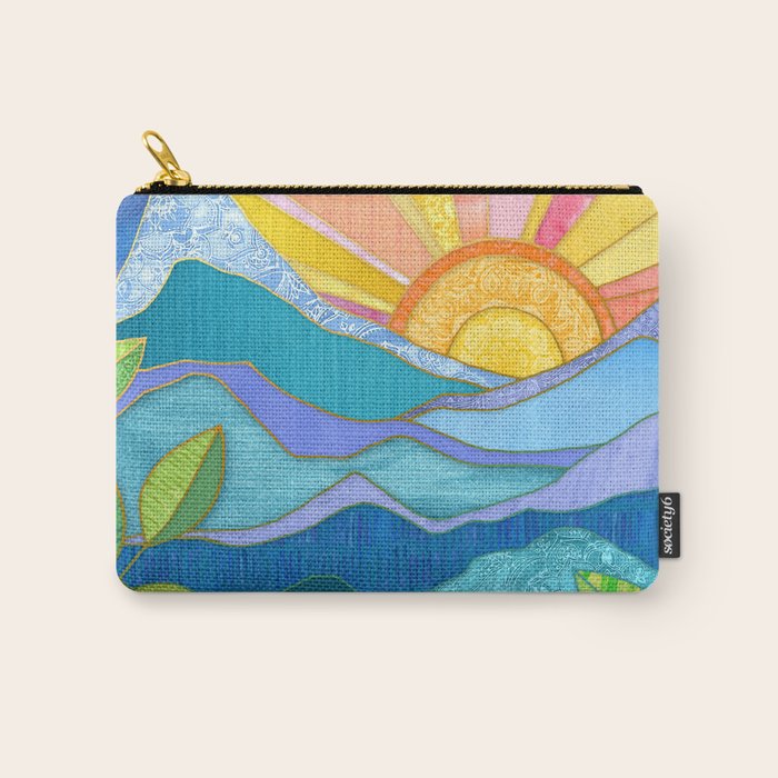 Sunset Through The Leaves Carry All Pouch Gallery Image 1