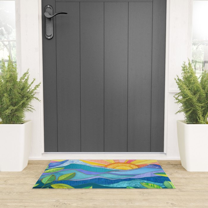 Sunset Through The Leaves Welcome Mat Gallery Image 3