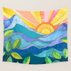 Sunset Through The Leaves Wall Tapestry Gallery Image 4