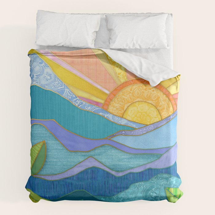 Sunset Through The Leaves Duvet Cover Gallery Image 2