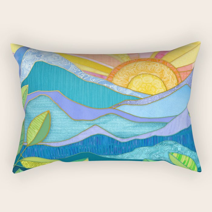 Sunset Through The Leaves Rectangular Pillow Gallery Image 1