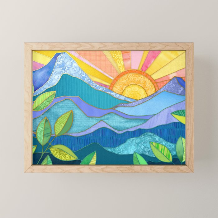 Sunset Through The Leaves Mini Art Print Gallery Image 1