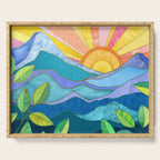 Sunset Through The Leaves Serving Tray Gallery Image 1