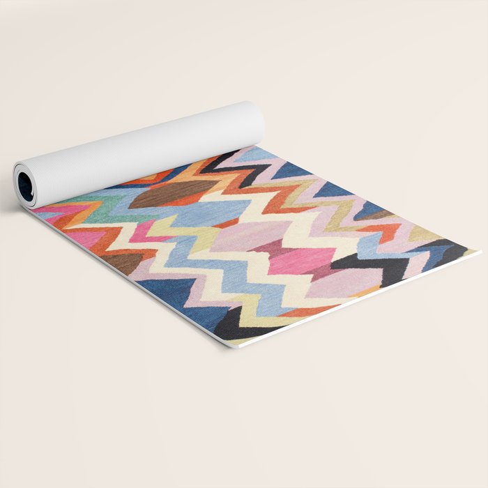 Colored Oriental  Berber Traditional Moroccan Artwork  Yoga Mat Gallery Image 2