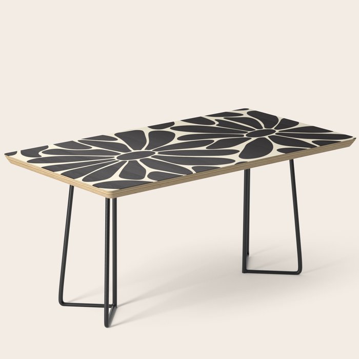 Big Daisy - Groovy Flower - Black & White Coffee Table Gallery Image 1