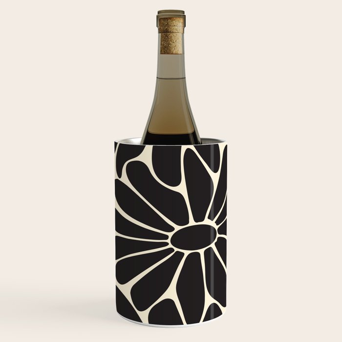 Big Daisy - Groovy Flower - Black & White Wine Chiller Gallery Image 2