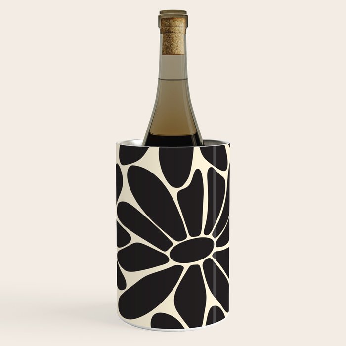 Big Daisy - Groovy Flower - Black & White Wine Chiller Gallery Image 3