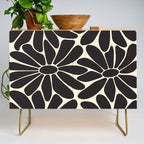 Big Daisy - Groovy Flower - Black & White Credenza Gallery Image 1