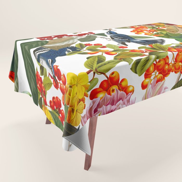 Floral and Birds XLVI Tablecloth Gallery Image 1