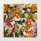 Floral and Birds XLVI Wood Wall Art Gallery Image 1