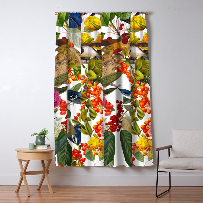 Floral and Birds XLVI Window Curtain Gallery Image 5