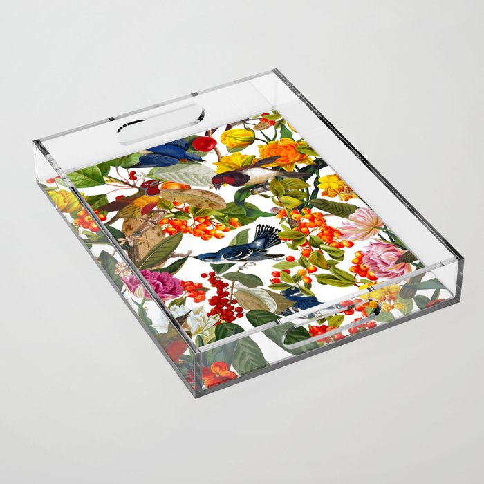 Floral and Birds XLVI Acrylic Tray Gallery Image 1