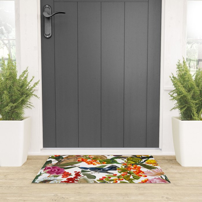 Floral and Birds XLVI Welcome Mat Gallery Image 3