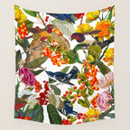 Floral and Birds XLVI Wall Tapestry Gallery Image 4