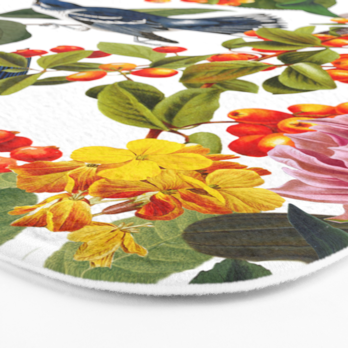 Floral and Birds XLVI Bath Mat Gallery Image 3