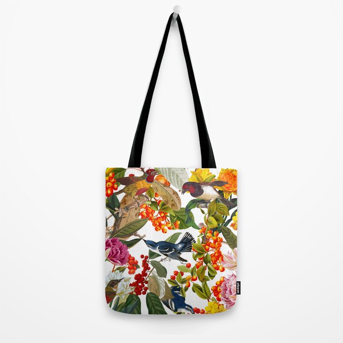 Floral and Birds XLVI Tote Bag Gallery Image 2