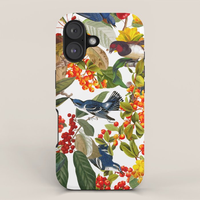 Floral and Birds XLVI iPhone Case Gallery Image 1