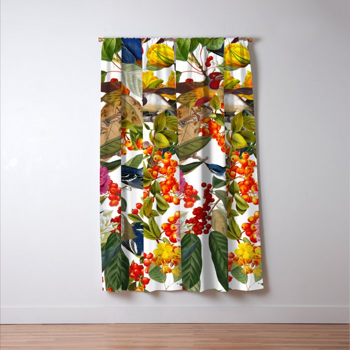 Floral and Birds XLVI Window Curtain Gallery Image 3
