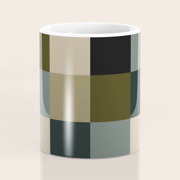 Bold Earthy Checks Pattern - Large IV Coffee Mug Gallery Image 4