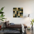 Bold Earthy Checks Pattern - Large IV Wood Wall Art Gallery Image 2