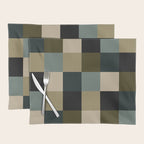 Bold Earthy Checks Pattern - Large IV Placemat Gallery Image 1