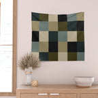 Bold Earthy Checks Pattern - Large IV Wall Tapestry Gallery Image 2