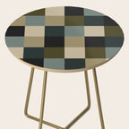 Bold Earthy Checks Pattern - Large IV Side Table Gallery Image 2
