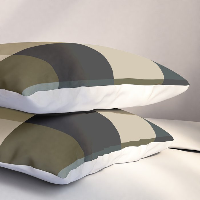 Bold Earthy Checks Pattern - Large IV Pillow Sham Gallery Image 3
