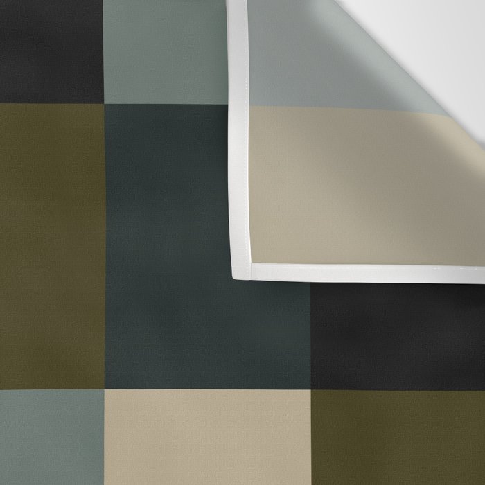 Bold Earthy Checks Pattern - Large IV Wall Tapestry Gallery Image 3