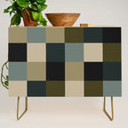 Bold Earthy Checks Pattern - Large IV Credenza Gallery Image 1