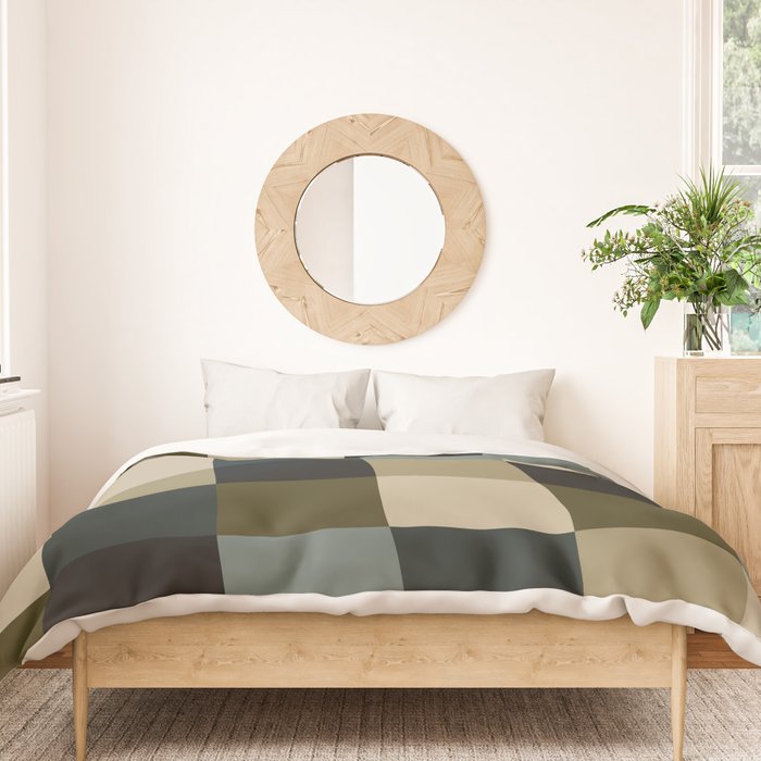 Bold Earthy Checks Pattern - Large IV Duvet Cover Gallery Image 3