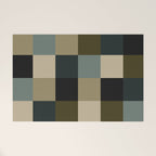 Bold Earthy Checks Pattern - Large IV Welcome Mat Gallery Image 1