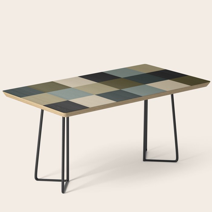 Bold Earthy Checks Pattern - Large IV Coffee Table Gallery Image 1