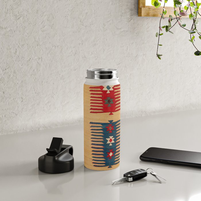 Parmakli Kütahya West Anatolian Kilim Print Water Bottle Gallery Image 4