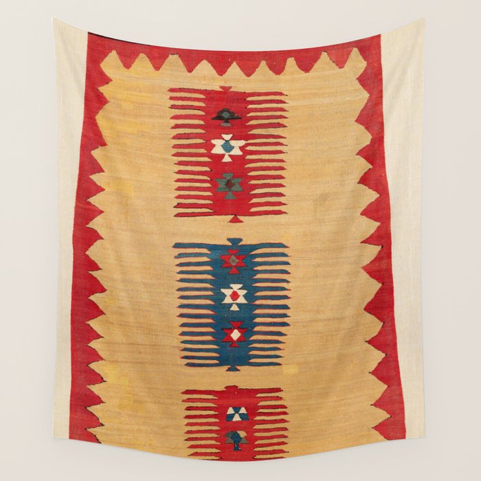 Parmakli Kütahya West Anatolian Kilim Print Wall Tapestry Gallery Image 1