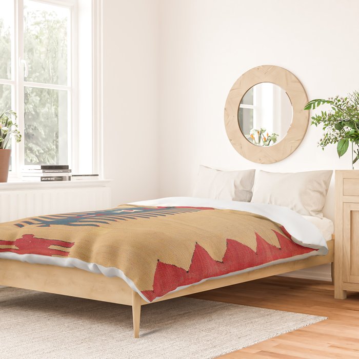Parmakli Kütahya West Anatolian Kilim Print Duvet Cover Gallery Image 2
