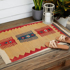 Parmakli Kütahya West Anatolian Kilim Print Outdoor Rug Gallery Image 2